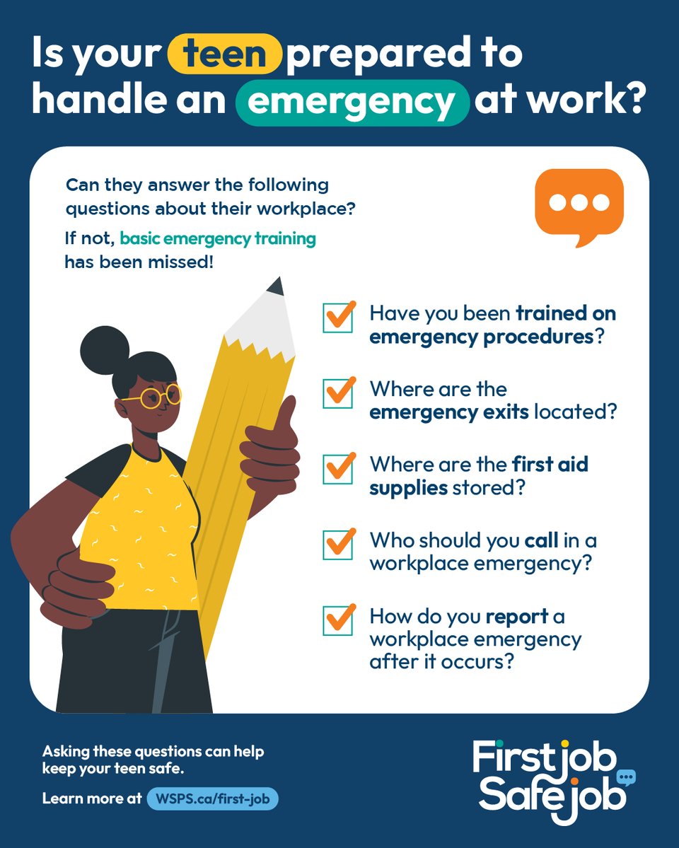 Is your teen prepared to handle an emergency at work? An infographic