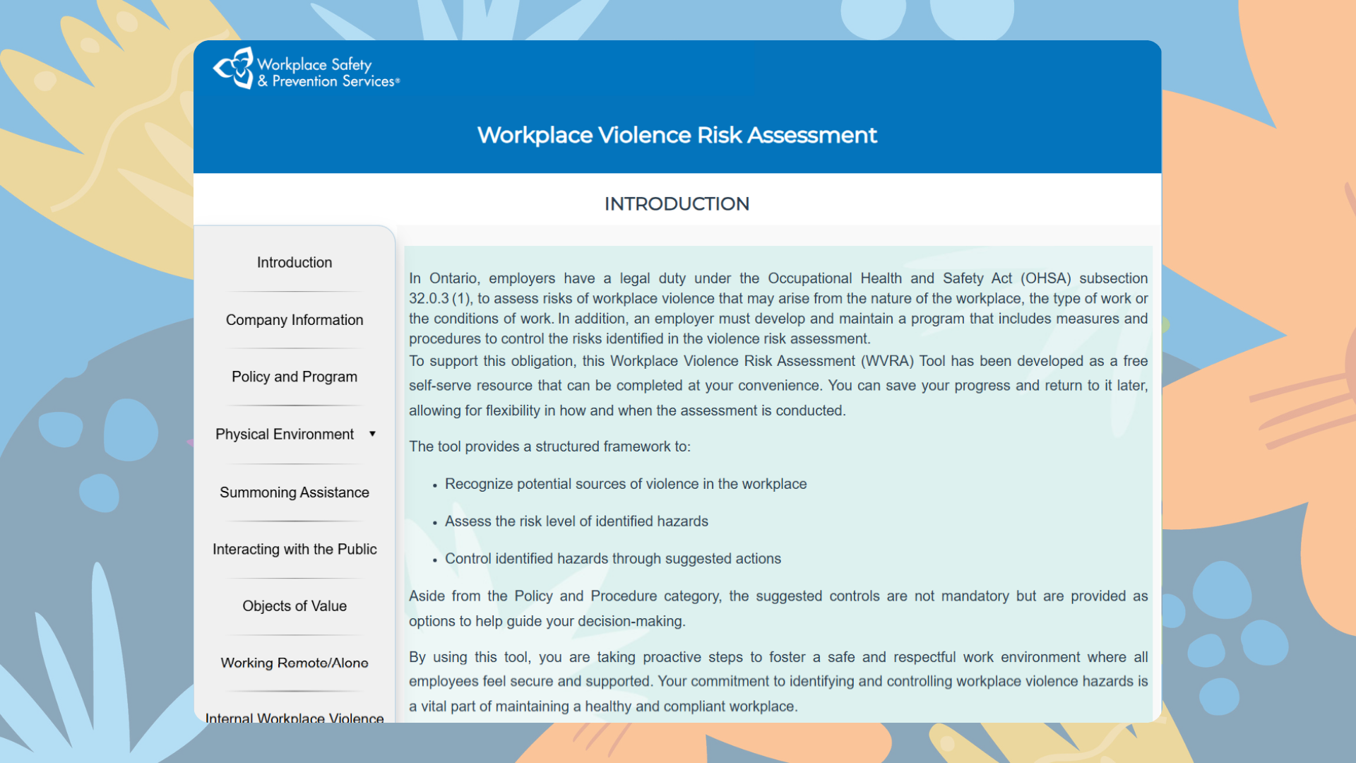 WV Assessment Tool Screenshots 2