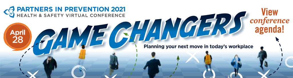 Partners in Prevention 2021 | Game Changers Ad. People moving around a checkered board.