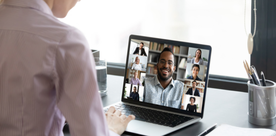 Image of a group virtual meeting