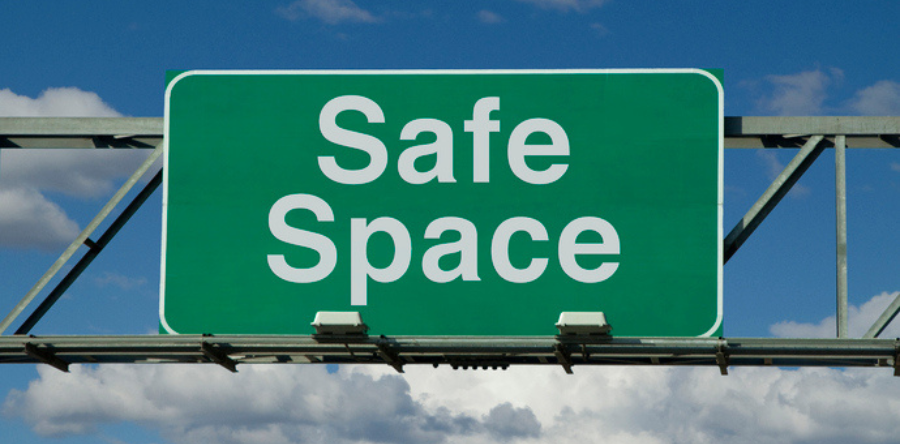 Image of a safe space sign 